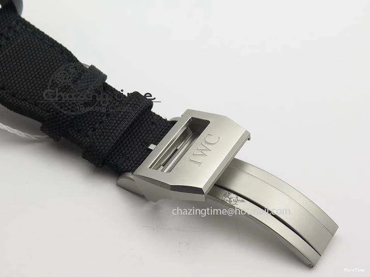 MIROTIME 0422 Comfortable Pilot Chrono IW388003 Real Ceramic ZF 1:1 Best Edition On Black Nylon Strap A 7322